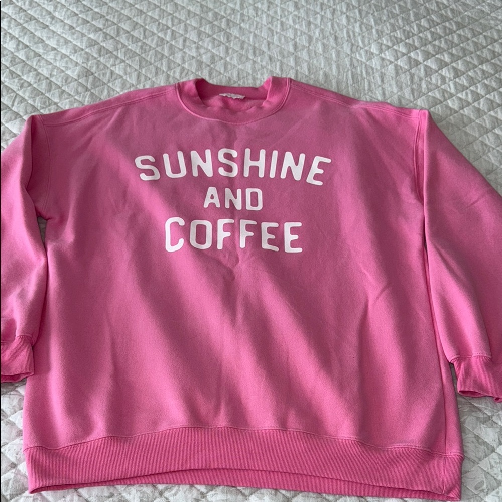 Pink Sunshine and Coffee Women's Sweater